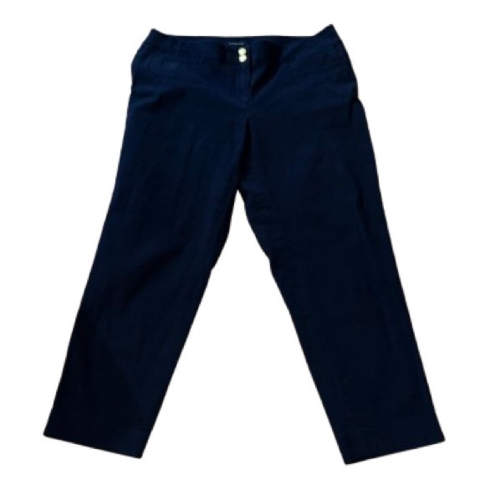 Jones New York Signature navy blue seer sucker pants size 6
